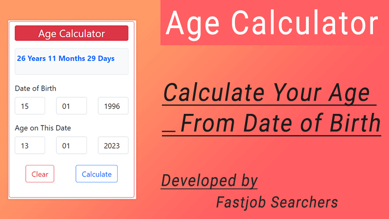  Age Calculator Online 