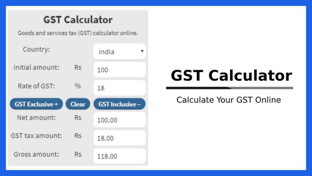 GST Calculator Online